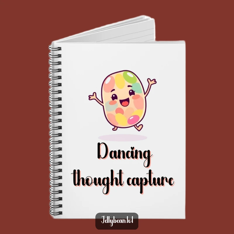 Funny Dancing Jelly Bean Notebook - Happy Candy Journal Gift