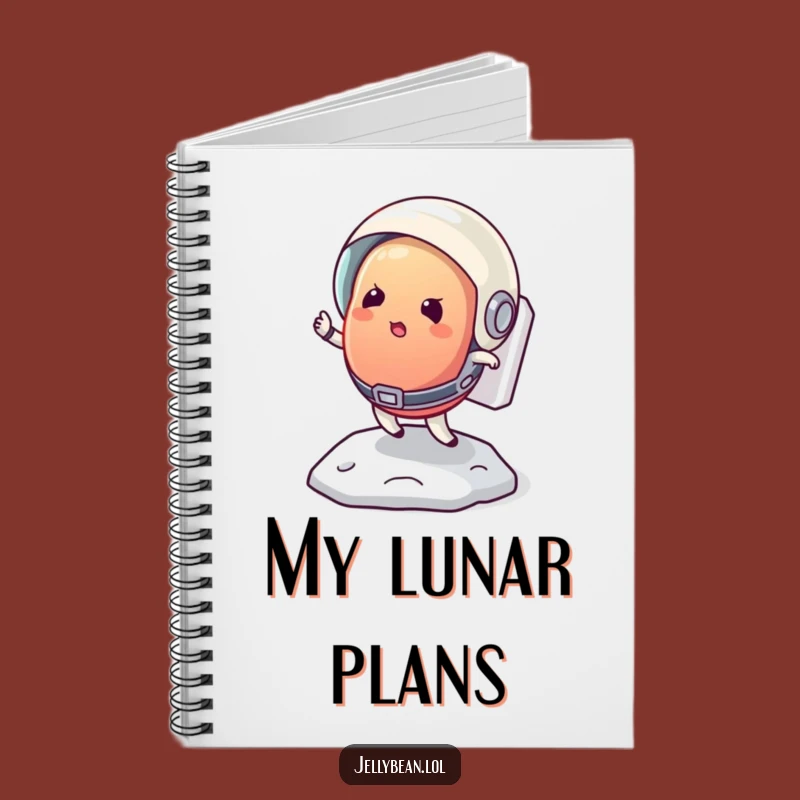 Funny Astronaut Jelly Bean Moon Bounce Notebook: Cosmic Veggie Journal for Ideas