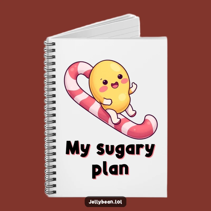 Funny Candy Cane Rider Jelly Bean Notebook: Jot Down Sweet Ideas, Great Funny Gift