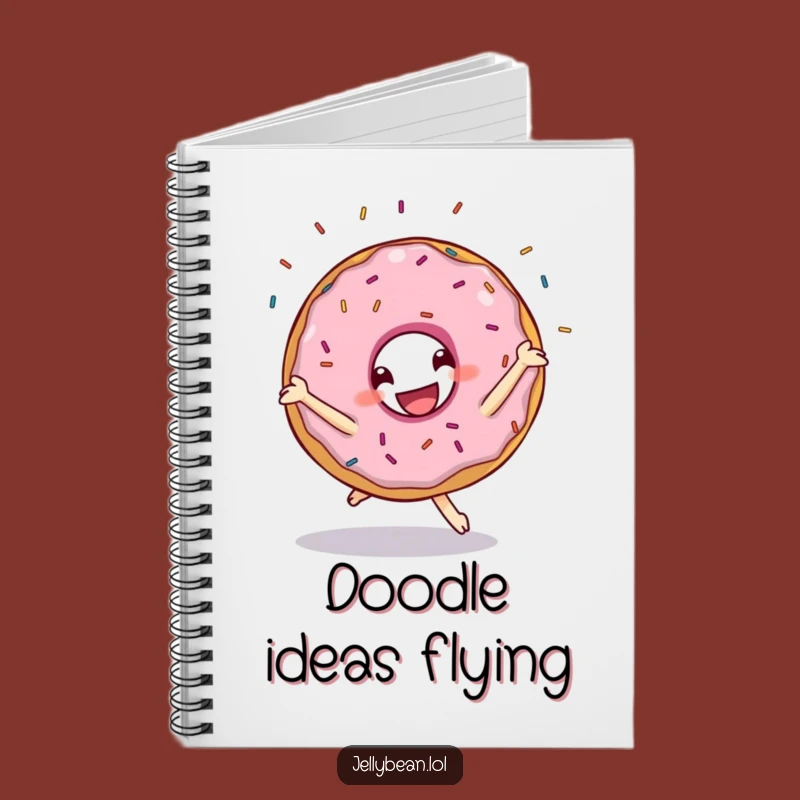 Funny Donut Cartwheel Notebook: Sprinkly Character Journal for Humorous Note-Taking Gifts