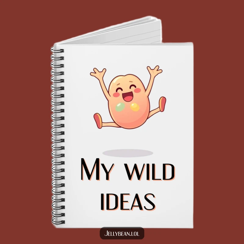 Funny Jelly Bean Cartwheel Notebook: Jot Down Energetic Ideas with this Joyful Bean. A perfect gift for planners.