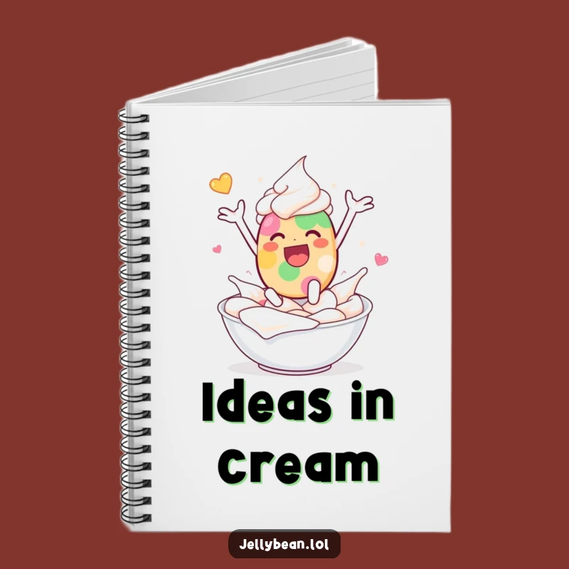 Funny Jelly Bean Cream Leap Notebook: Pure Delight, Perfect Funny Gift