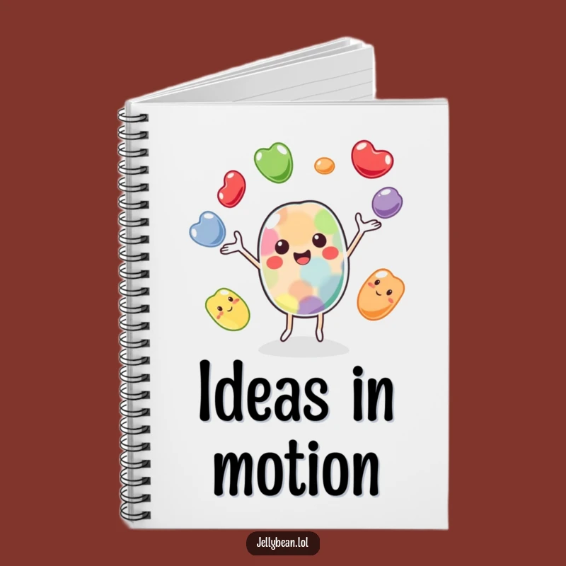 Funny Juggling Jelly Bean Notebook: Jot Down Ideas with Cheerful Energy