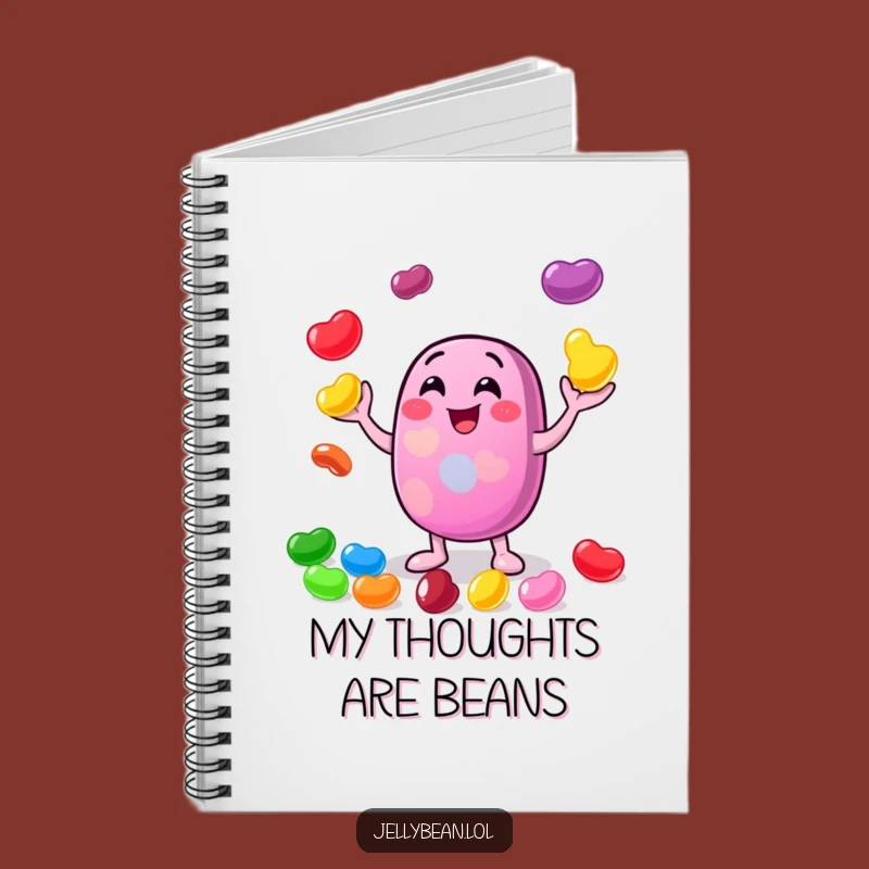 Funny Juggling Jelly Bean Notebook - Cheerful Journal for Capturing Playful Thoughts and Ideas