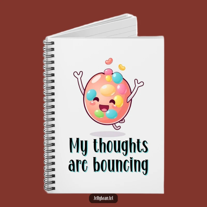 Funny Jelly Bean Head Bounce Notebook: Hilarious Character Journal for Note-Taking Fun Gift