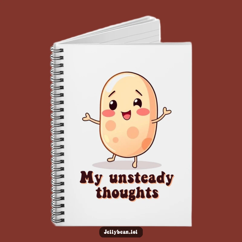 Funny Wobbly Jelly Bean Notebook: Balancing Character Journal, Excellent Funny Gift