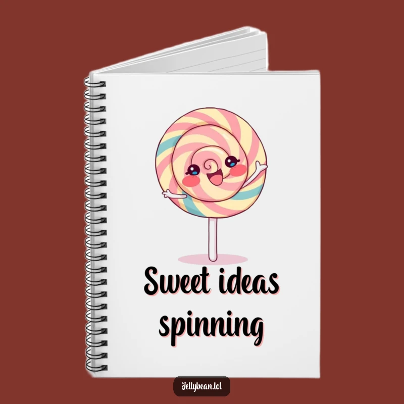 Funny Lollipop Spin Notebook: Joyful Character's Sweet Journal Gift