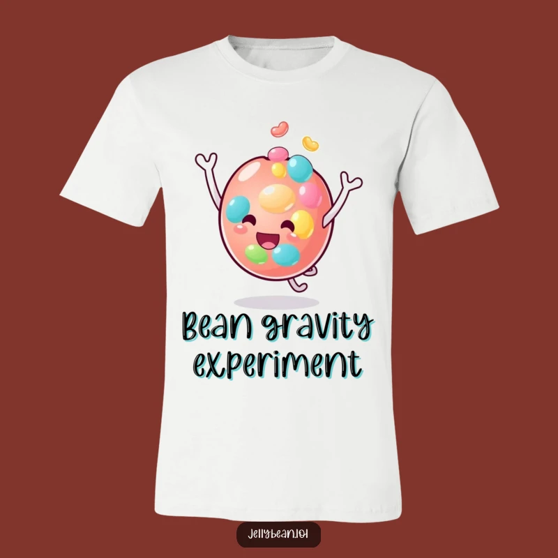 Funny Jelly Bean Head Bounce T-Shirt: Joyful Character Tee for Humorous Gifts
