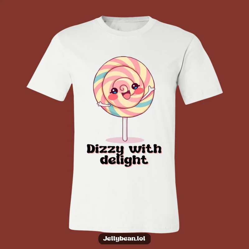 Funny Lollipop Spin T-Shirt: Joyful Character's Sweet Happy Gift