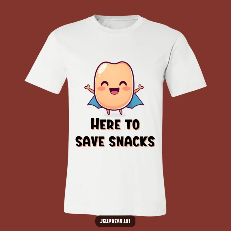 Funny Jelly Bean Superhero T-Shirt: Wear Your Sweetness Like a Cape
