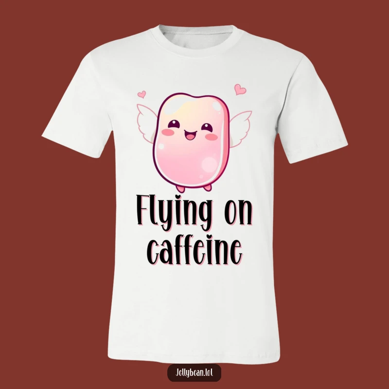 Funny Jubilant Jelly Bean Wings Tee: Joyful Flying Candy T-Shirt Gift