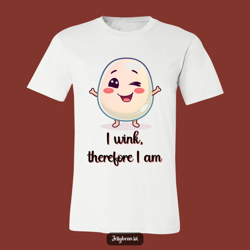 Funny Winking Jelly Bean T-Shirt: Wear Your Mischief with This Playful Graphic Tee
