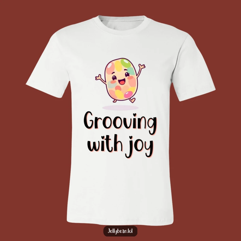 Funny Dancing Jelly Bean T-Shirt - Happy Candy Character Tee Gift