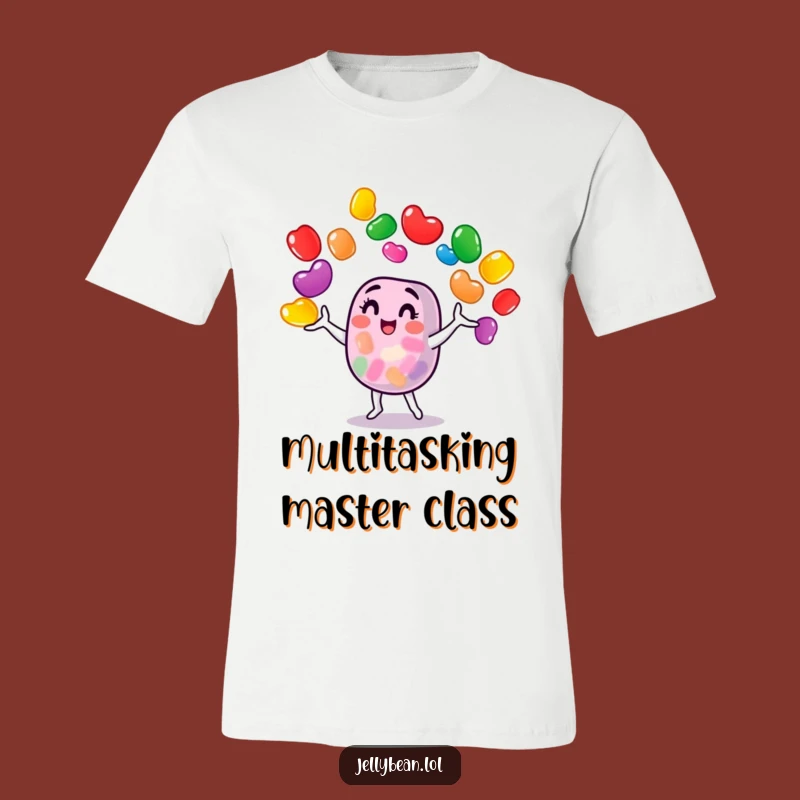 Funny Jelly Bean Juggler T-Shirt: Wear Your Multitasking Humor Proudly