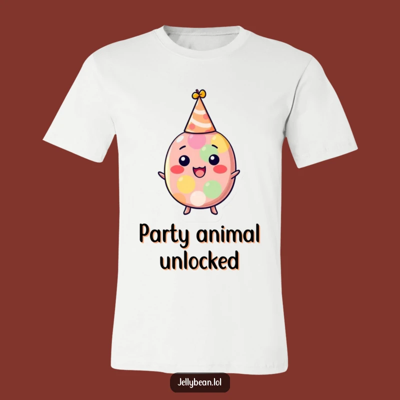 Funny Party Jelly Bean T-Shirt: Delightful Character in a Hat, Ideal Funny Gift Apparel