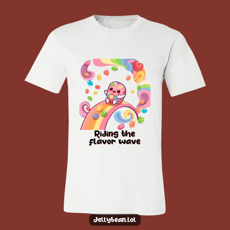 Funny Jelly Bean Rainbow Slide T-Shirt: Giggle Your Way Through Life!