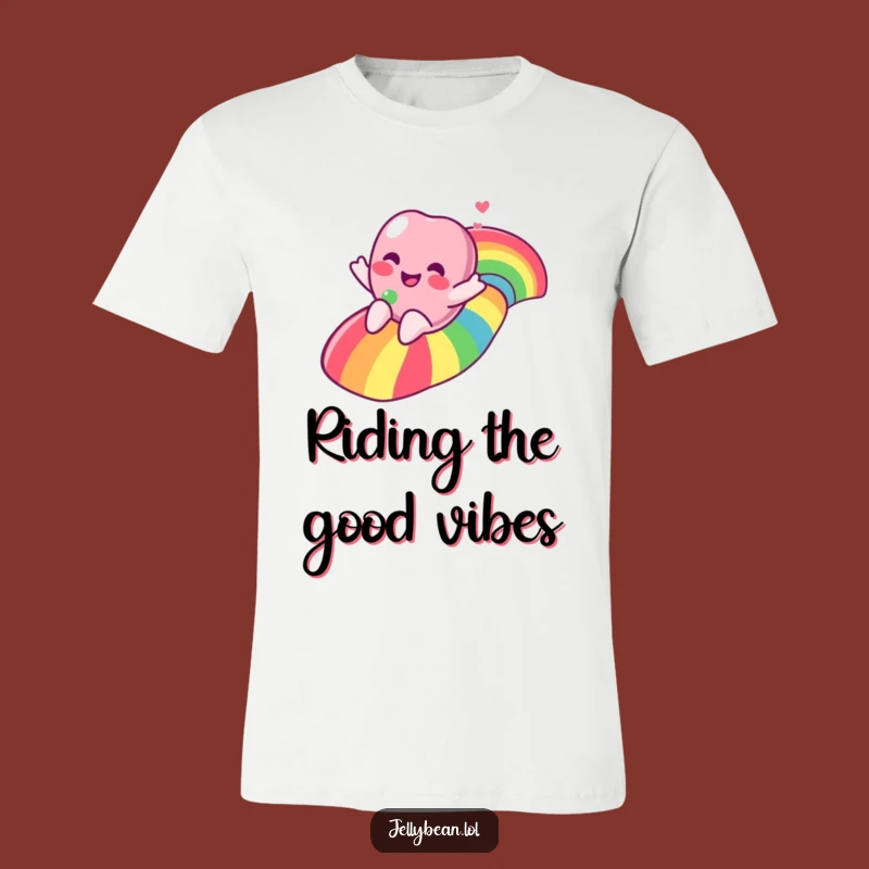 Funny Rainbow Rider Jelly Bean T-Shirt: Spread Joy with Every Wear