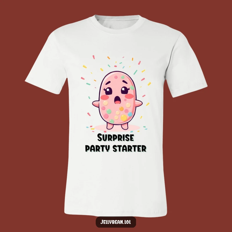 Funny Surprised Jelly Bean Party T-Shirt - Celebrate the Fun