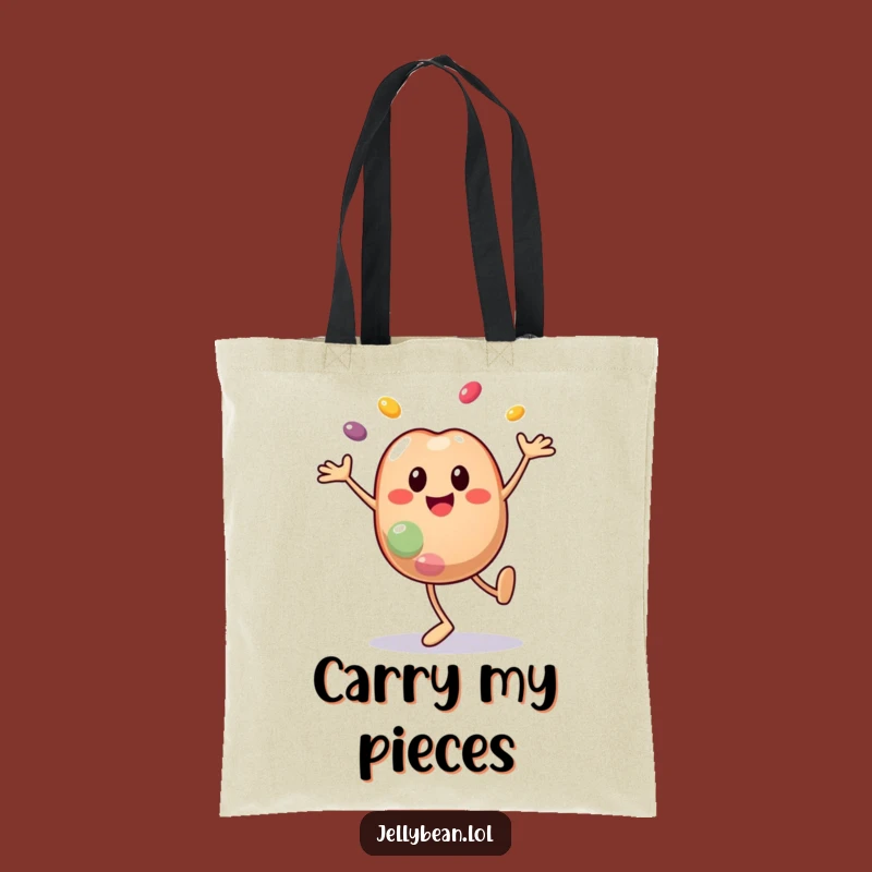 Funny Cartwheel Jelly Bean Tote Bag: Carry Energy with This Character