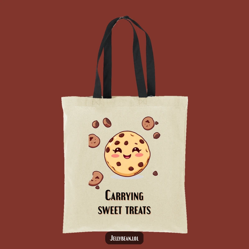 Funny Cookie Tote Bag: Chocolate Chip Grin Carrier, Great Gift