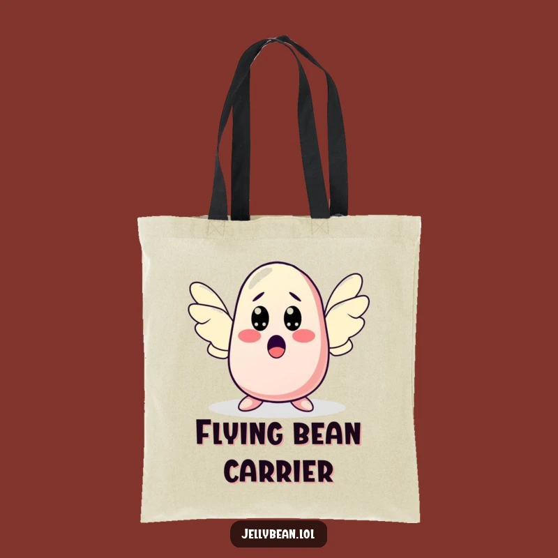 Funny Flying Jelly Bean Tote Bag: Carry Surprise with This Character