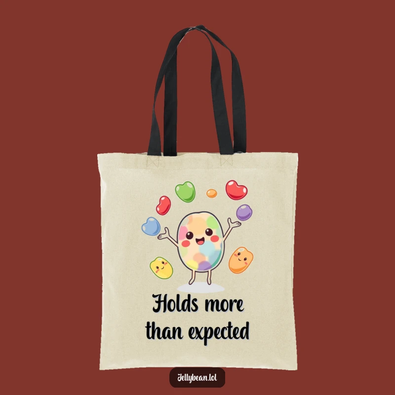 Funny Juggling Jelly Bean Tote Bag: Carry Your Essentials with Cheerful Fun