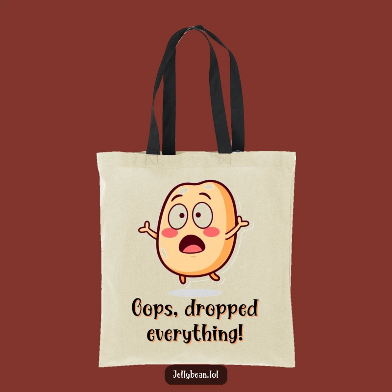 Funny Surprised Jelly Bean Tote Bag: Carry Your Shock, A Hilarious Funny Gift