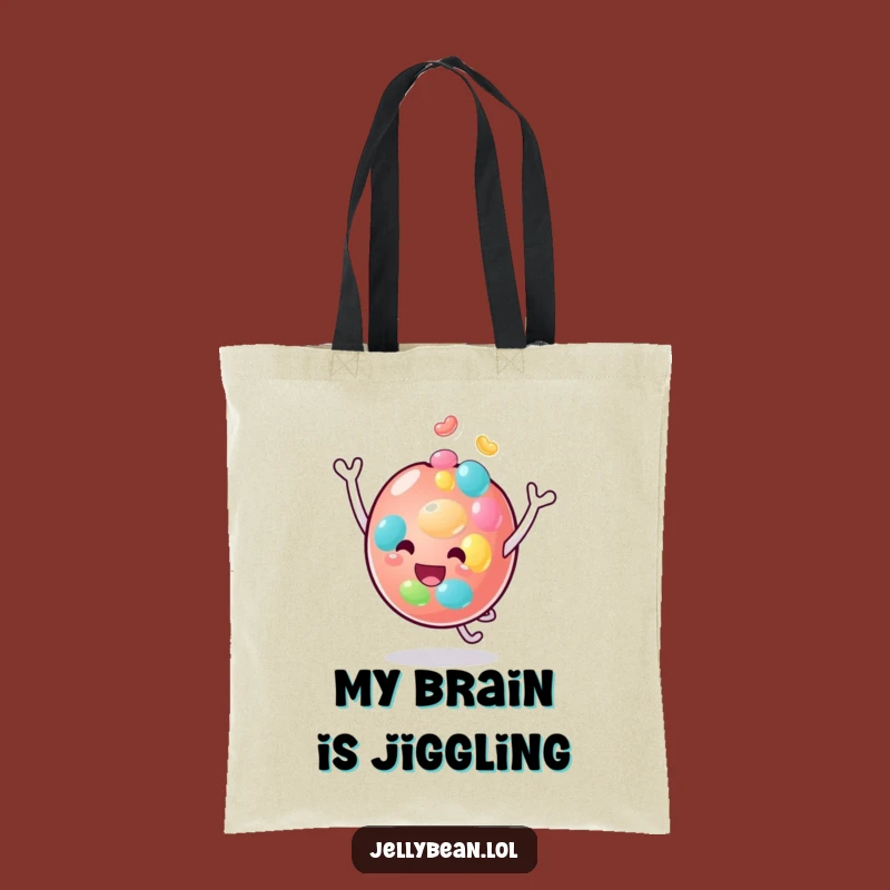 Funny Jelly Bean Head Bounce Tote Bag: Stylish and Humorous Character Carryall Gift
