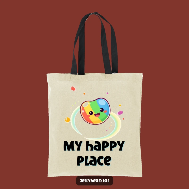 Funny Dizzy Jelly Bean Rainbow Tote Bag - Vibrant Style & Fun Gift