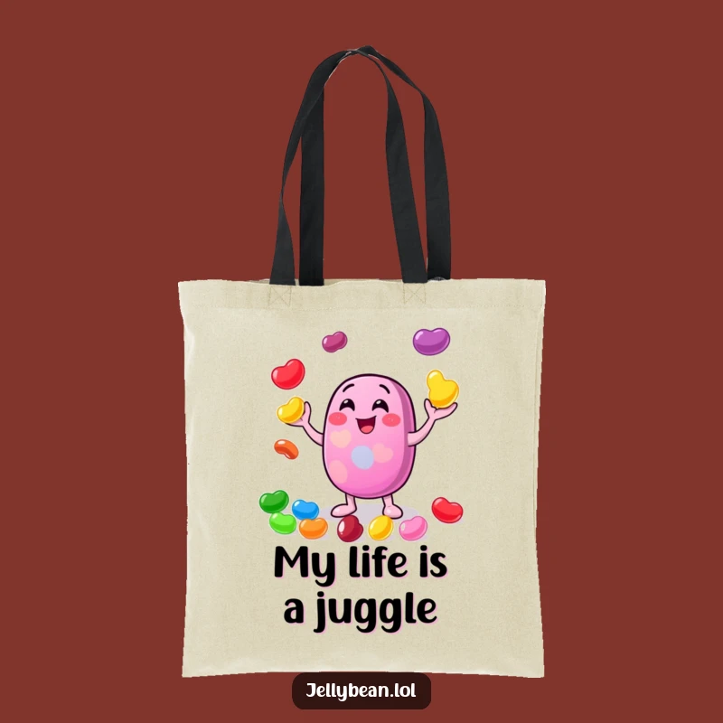 Funny Juggling Jelly Bean Tote Bag - Whimsical Carry-All for Playful, Joyful Individuals